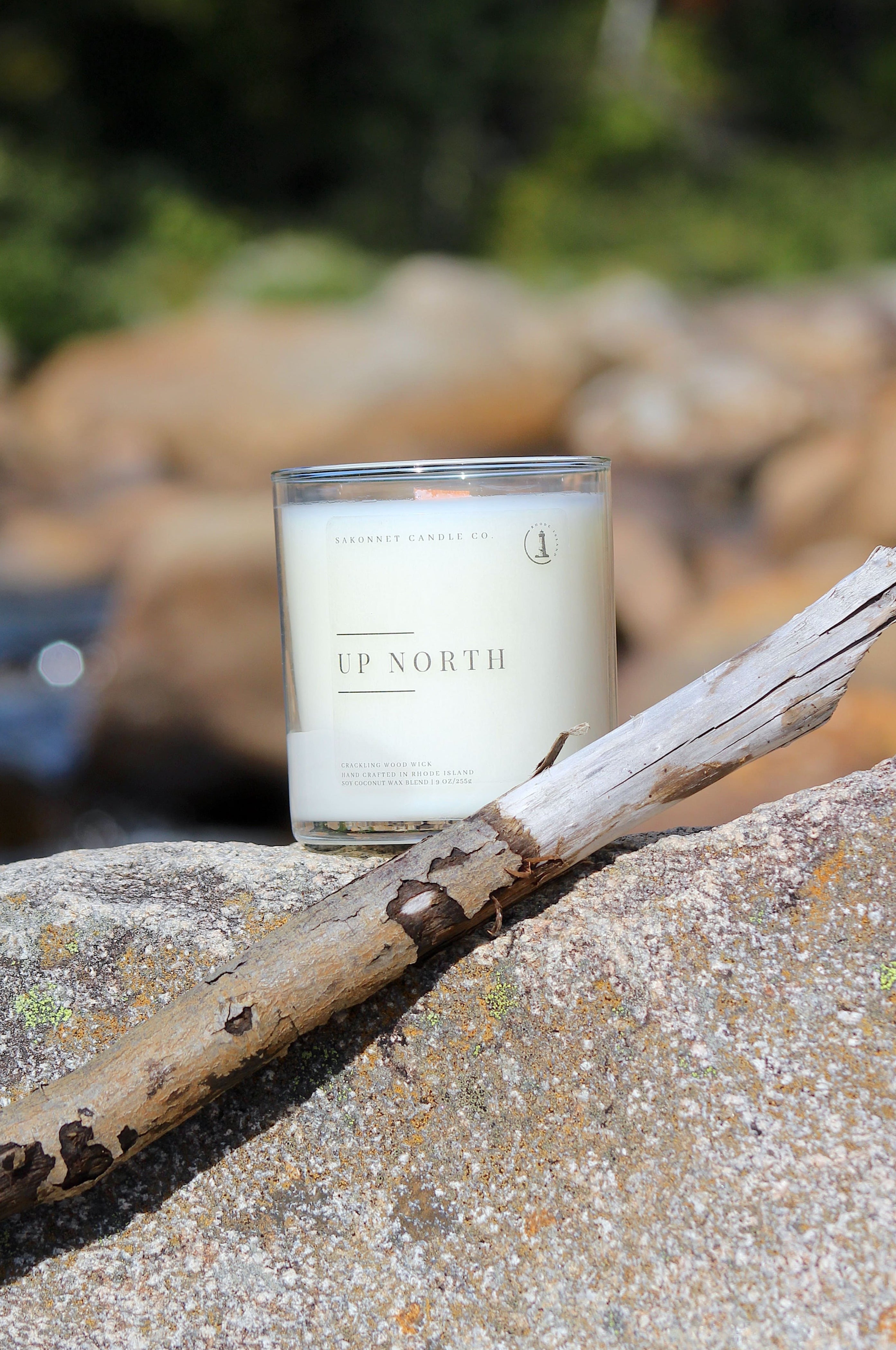 Up North Soy Candle - Rich Amber, Balsam, and Oud for a Rustic New England Retreat