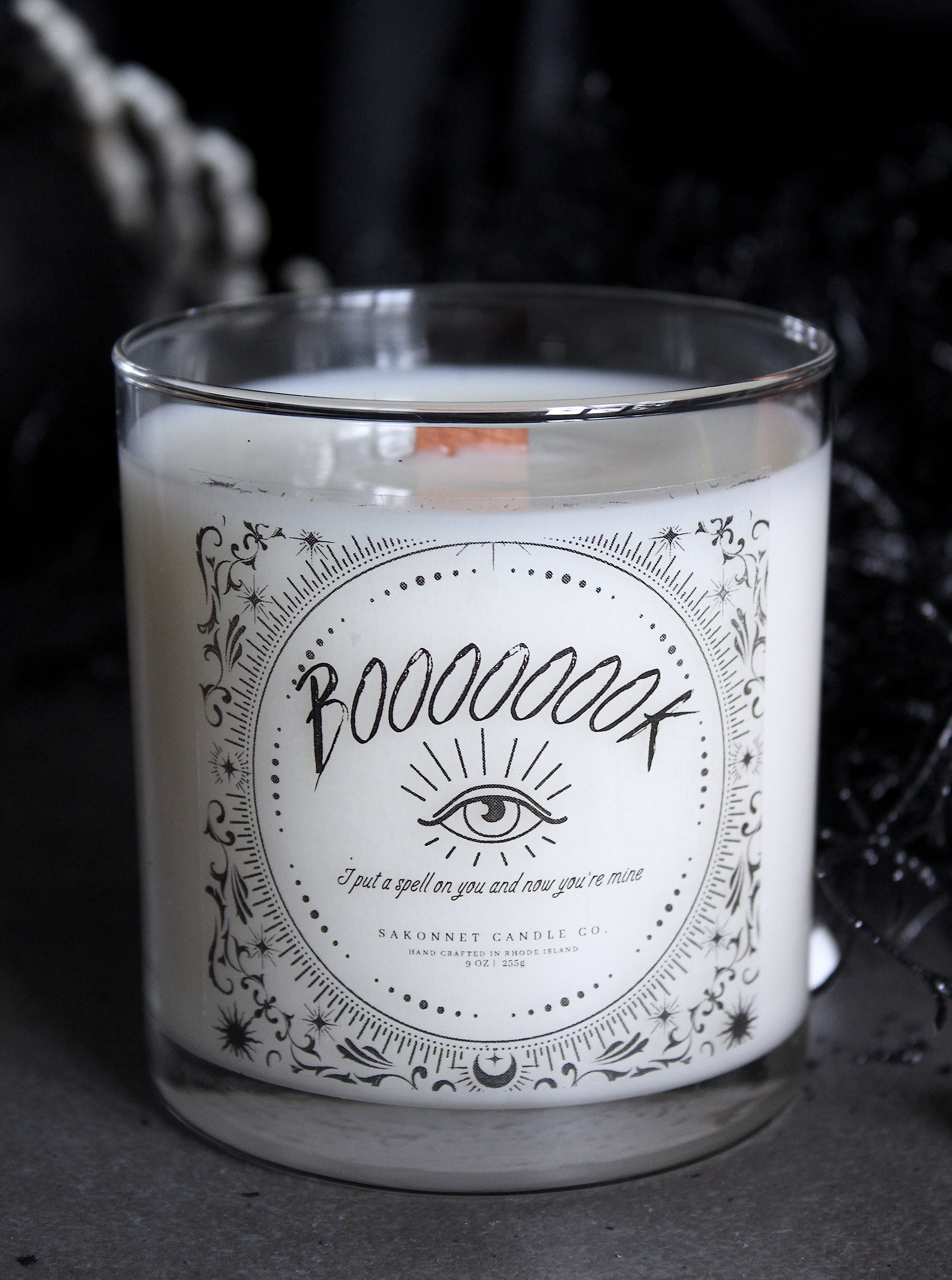 Hocus Pocus Spell Book inspired Candle