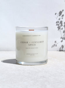 Cedar + Cinnamon Spice Soy Candle