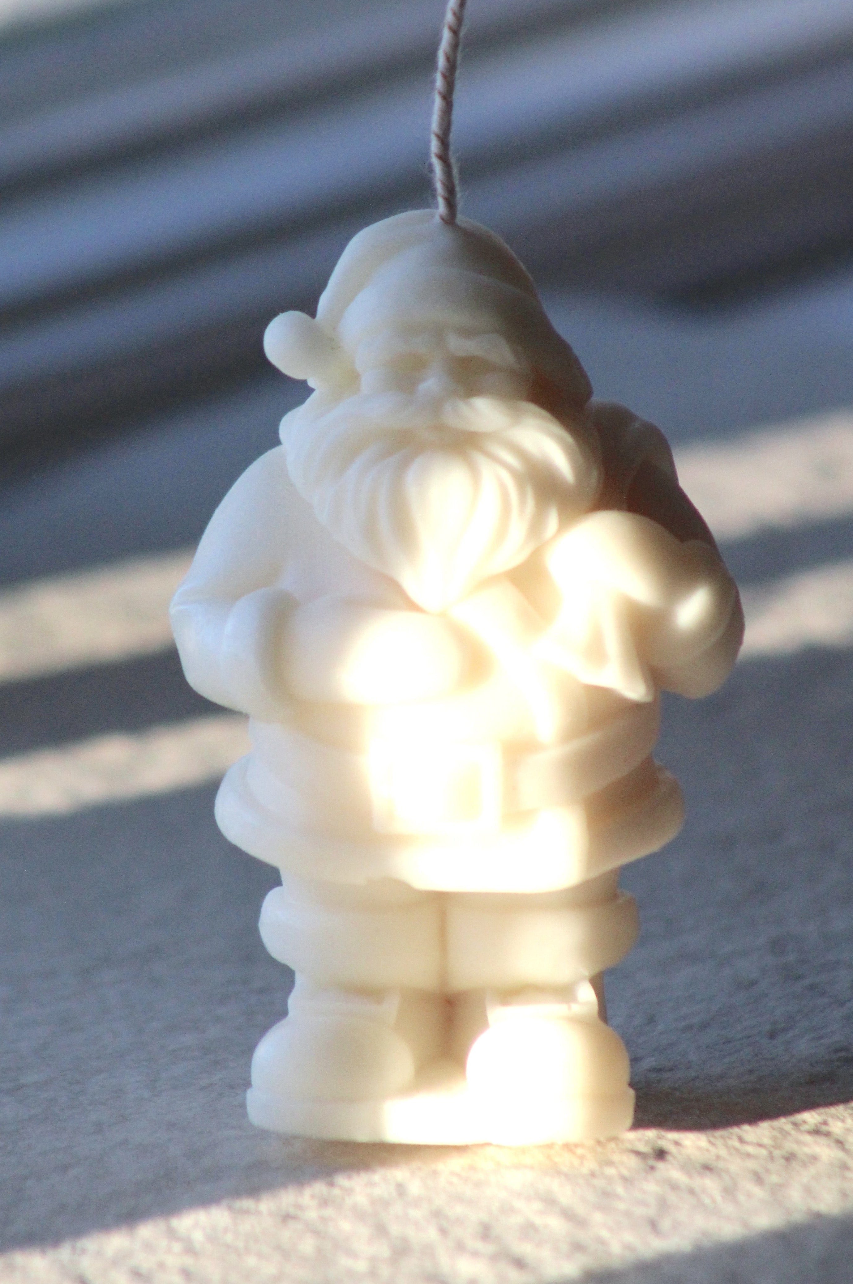 Handmade Santa Claus Candle – Cute Boots, Hat & Big Belly Christmas Décor