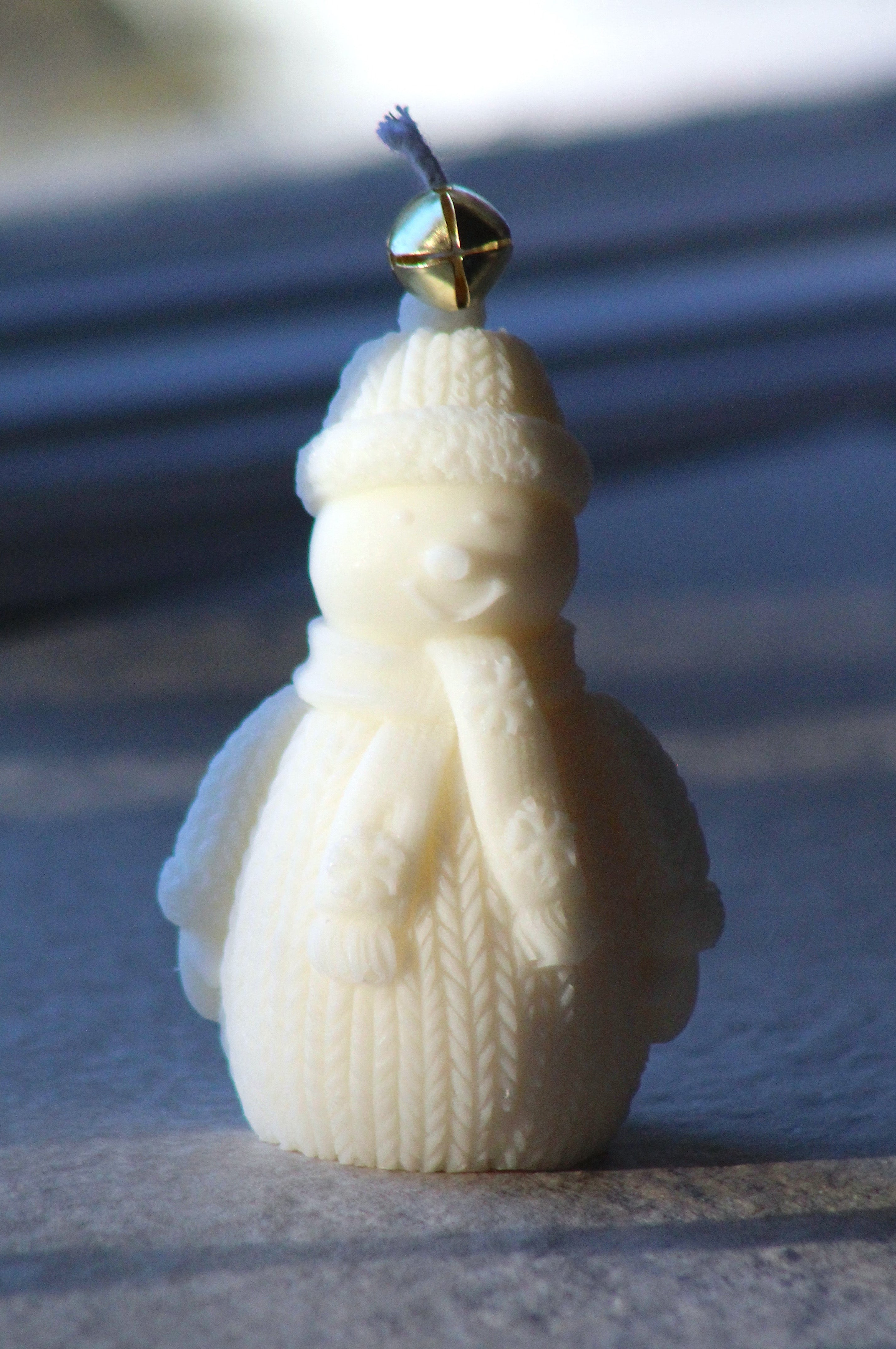 Hand-Made Snowman Candle – Christmas Gift & Holiday Home Accent